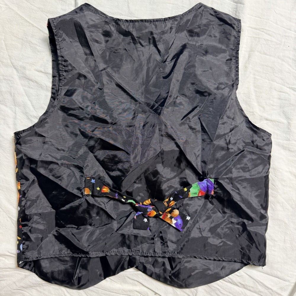 VTG 80s 90s CHILD'S MEDIUM HALLOWEEN VEST BY 111 MAIN PUMPKIN - Picture 4 of 4